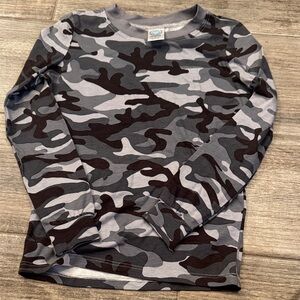 Kids Camouflage Long Sleeve Pajama Top